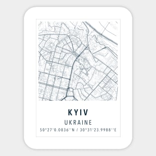 KYIV UKRAINE SIMPLE MAP Sticker